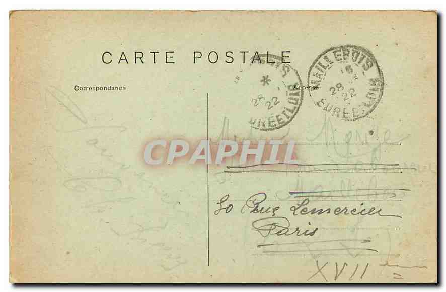 CPA Paris le Sacre Coeur de Montmartre  — Rückseite