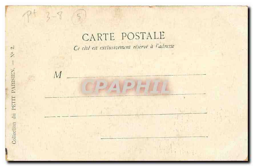 CPA Paris Grand Palais Porte Principale Champs Elysees  — Rückseite