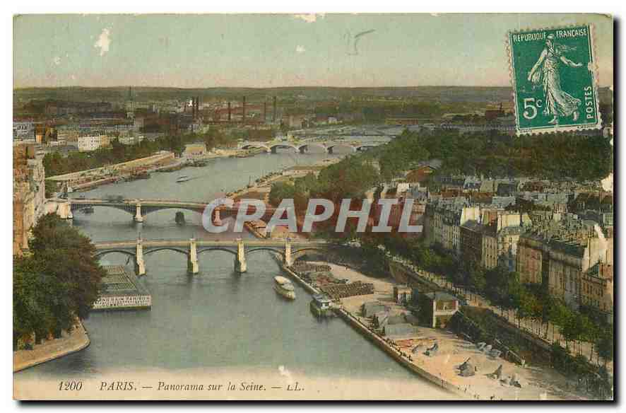 CPA Paris Panorama sur la Seine 