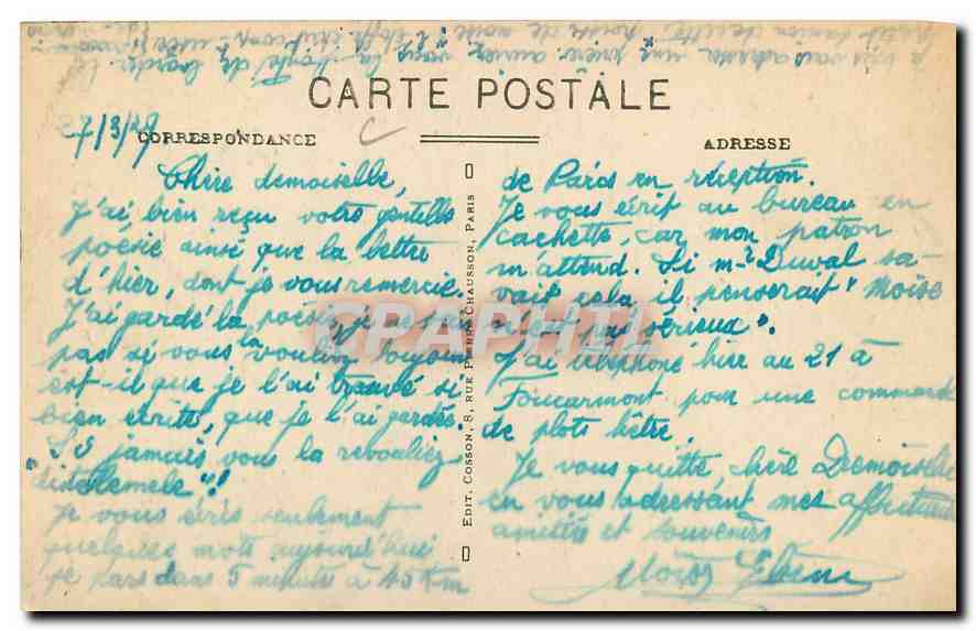 CPA Paris le Louvre et le Pont du Carousel  — Rückseite