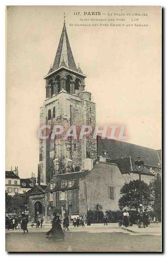 CPA Paris la Plage et l'Eglise Saint Germain des Pres 