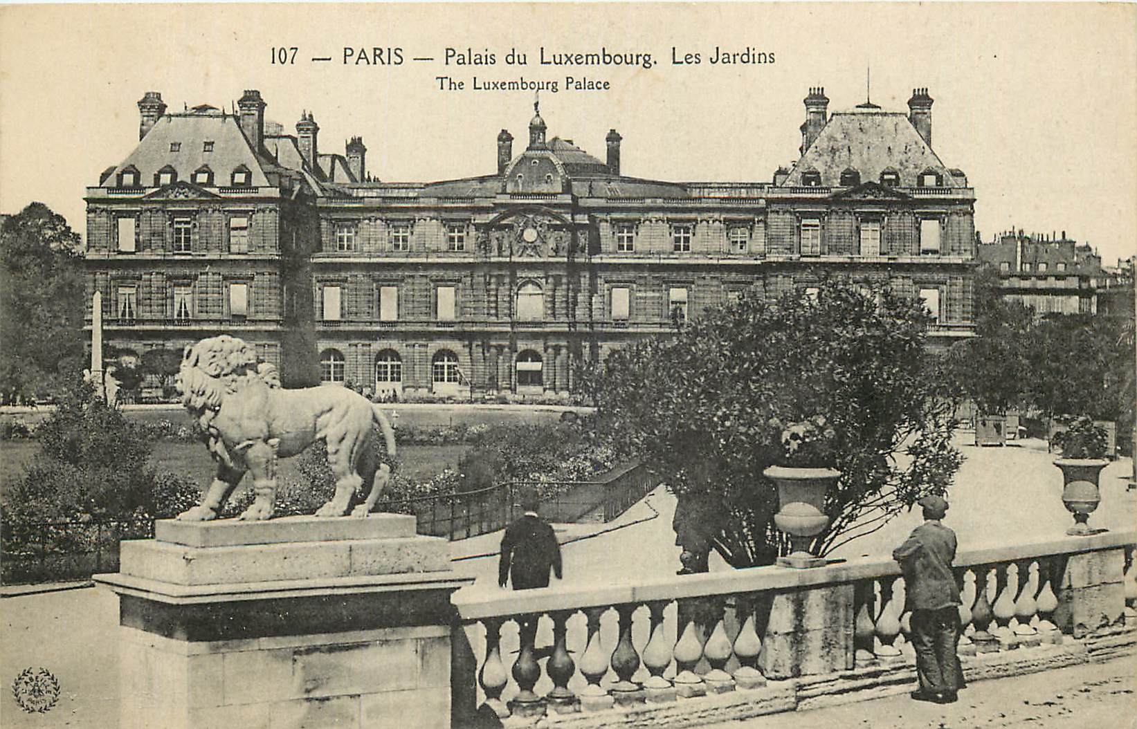 CPA Paris Palais du Luxembourg les Jardins Lion