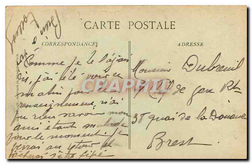 CPA Paris Place et Colonne Vendome  — Rückseite