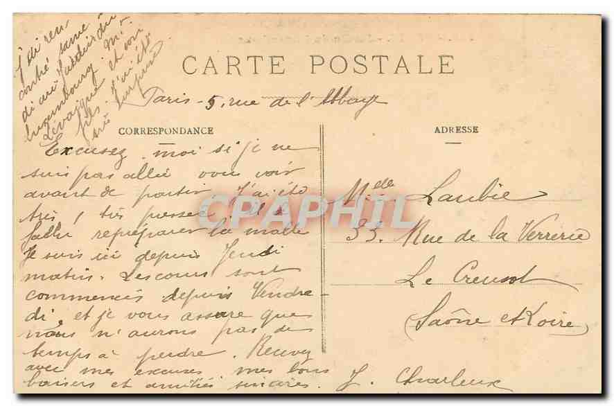 CPA Paris Jardin du Luxembourg  — Rückseite