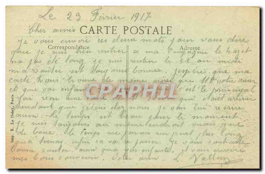 CPA Paris Pont d'Arcole et l'Hotel de Ville  — Rückseite