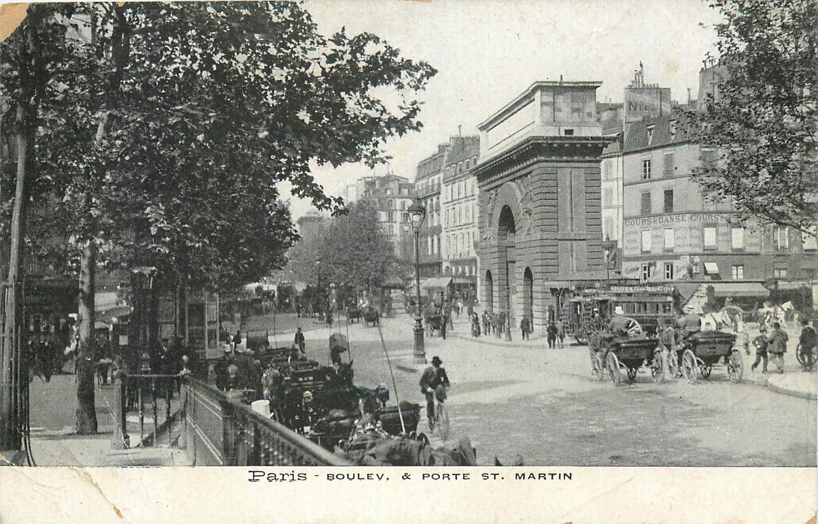 CPA Paris Boulev et Porte St Martin 