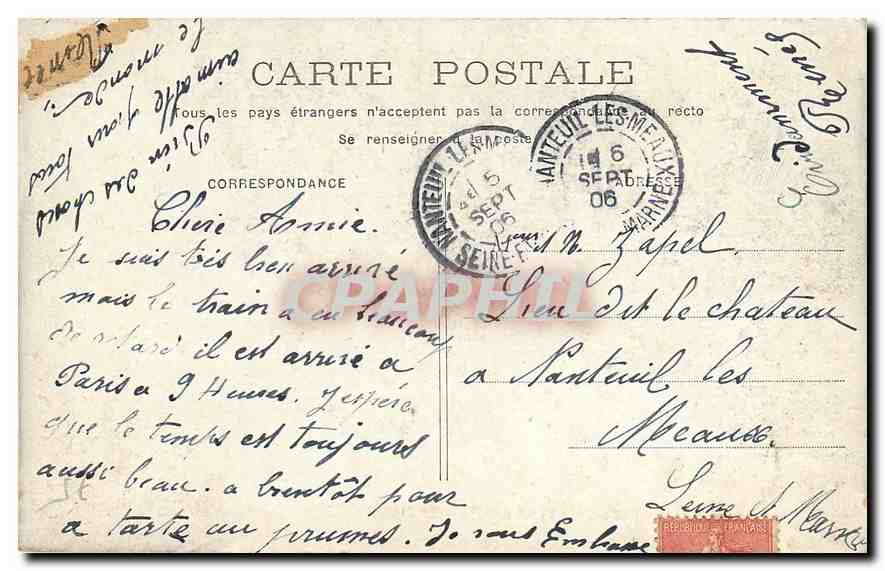 CPA Paris Boulevard de la Madeleine  — Rückseite