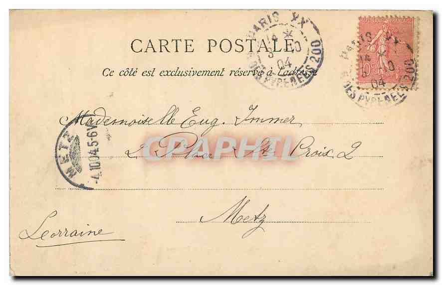 CPA Paris la Bourse  — Rückseite