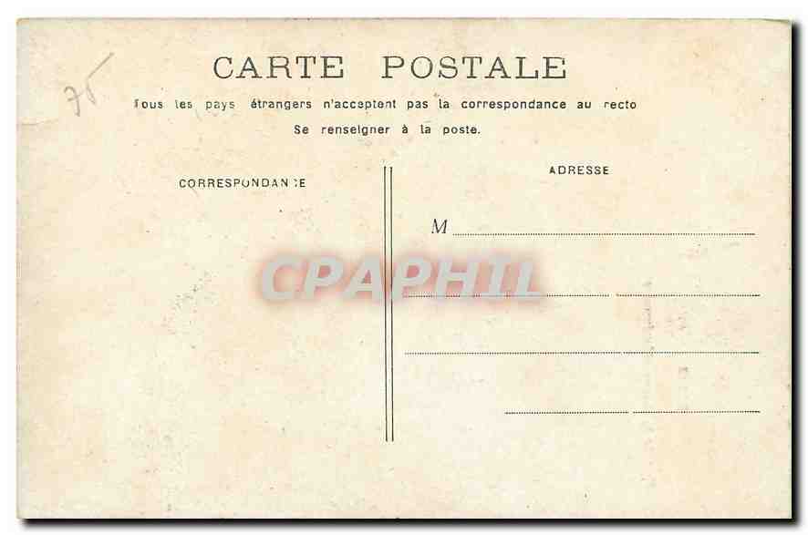 CPA Paris Rue de la Barre Montmartre  — Rückseite