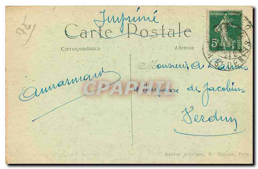 CPA Paris le Pantheon  — Rückseite