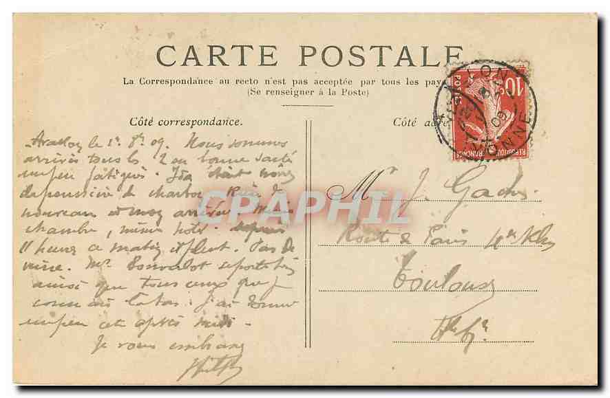CPA Paris La Bastille Colonne de Juillet  — Rückseite
