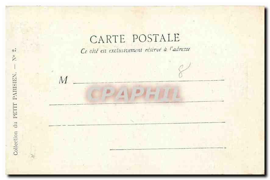 CPA Paris Grand Palais Porte Principale Champs Elysees  — Rückseite