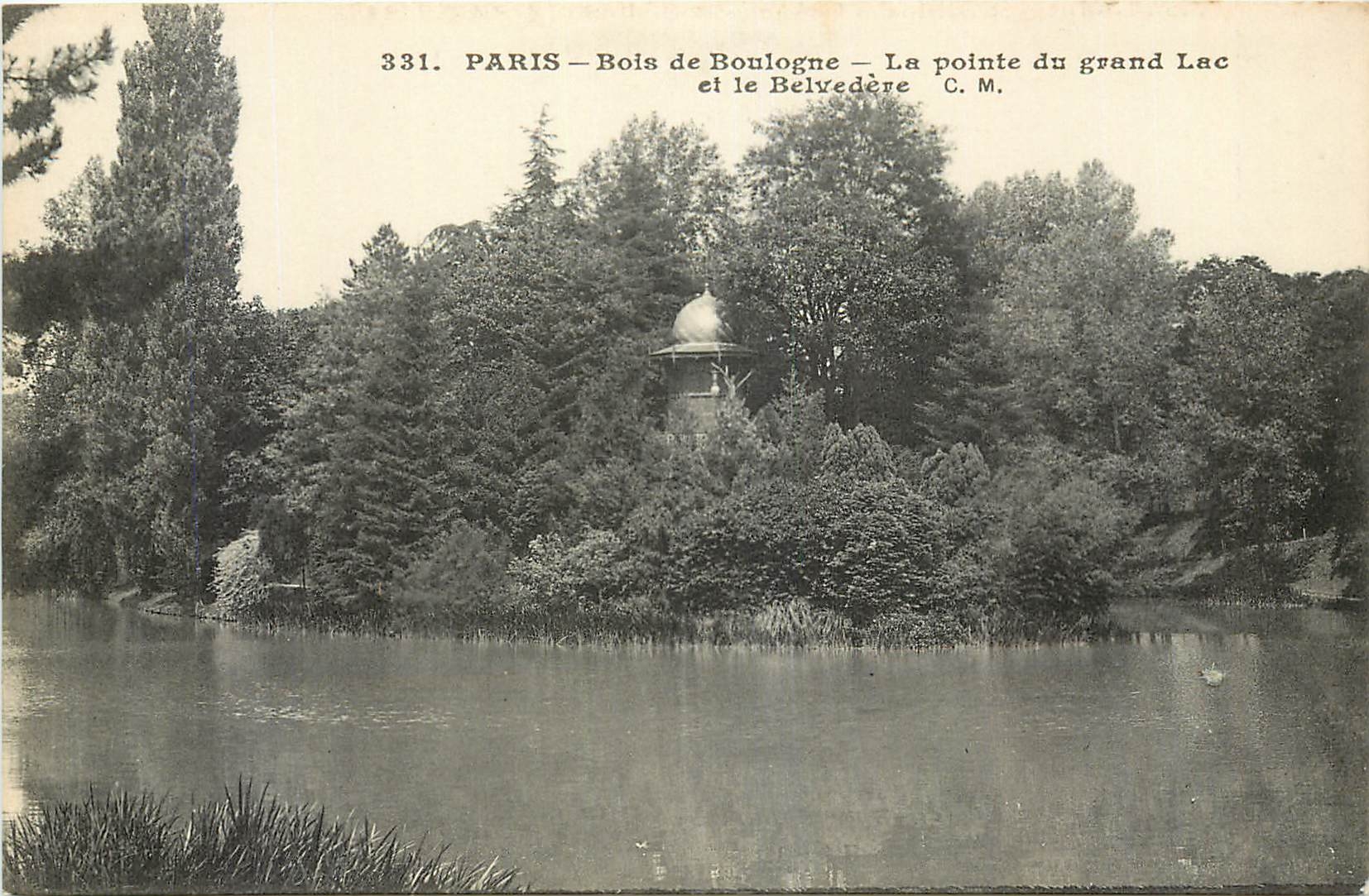 CPA Paris Bois de Boulogne la Pointe du Grand Lac et le Belvedere 