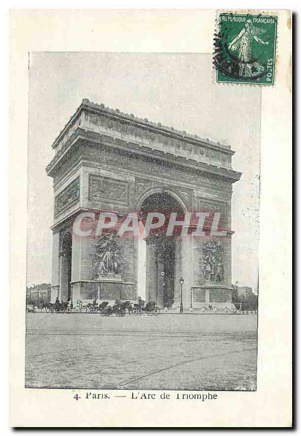 CPA Paris l'Arc de Triomphe 