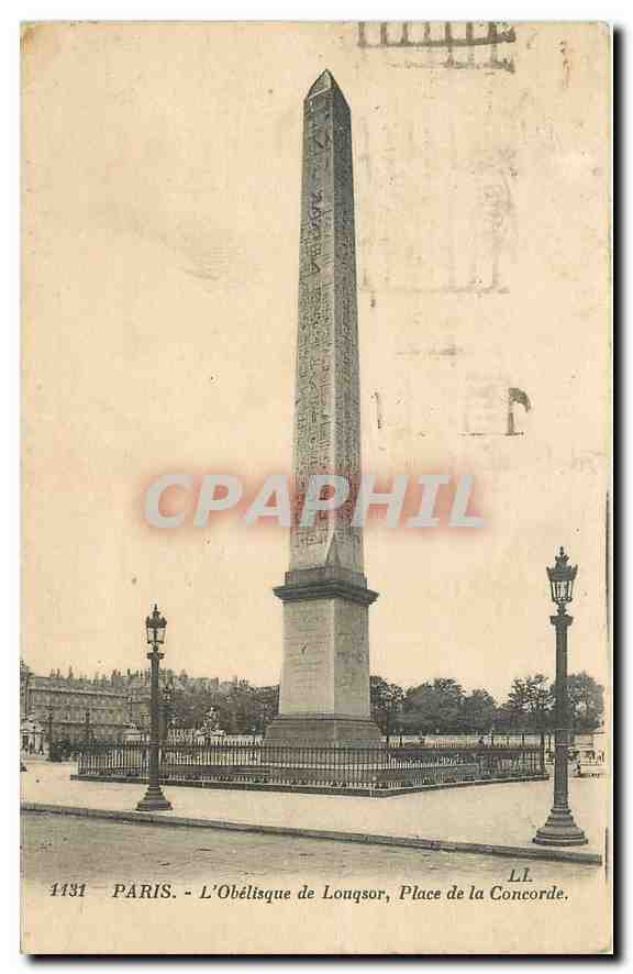 CPA Paris l'Obelisque de Louqsor Place de la Concorde 