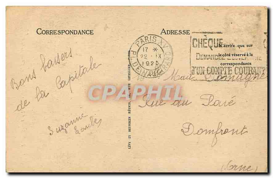 CPA Paris l'Obelisque de Louqsor Place de la Concorde  — Verso