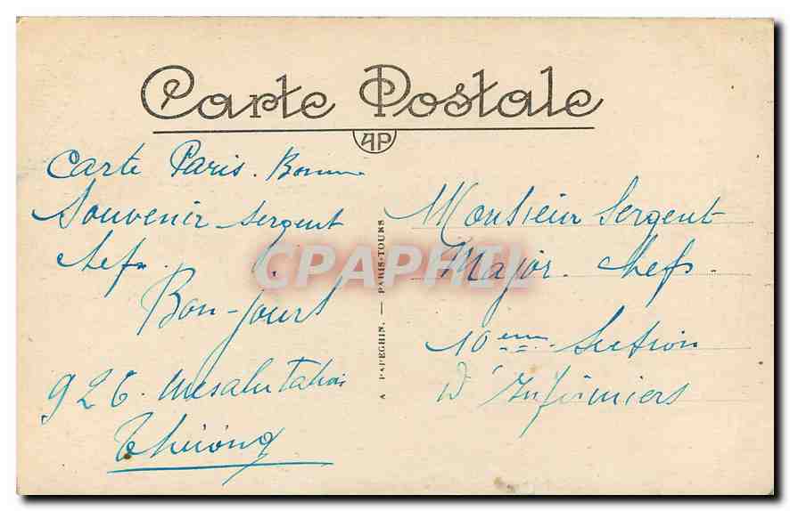 CPA Paris Notre Dame  — Verso