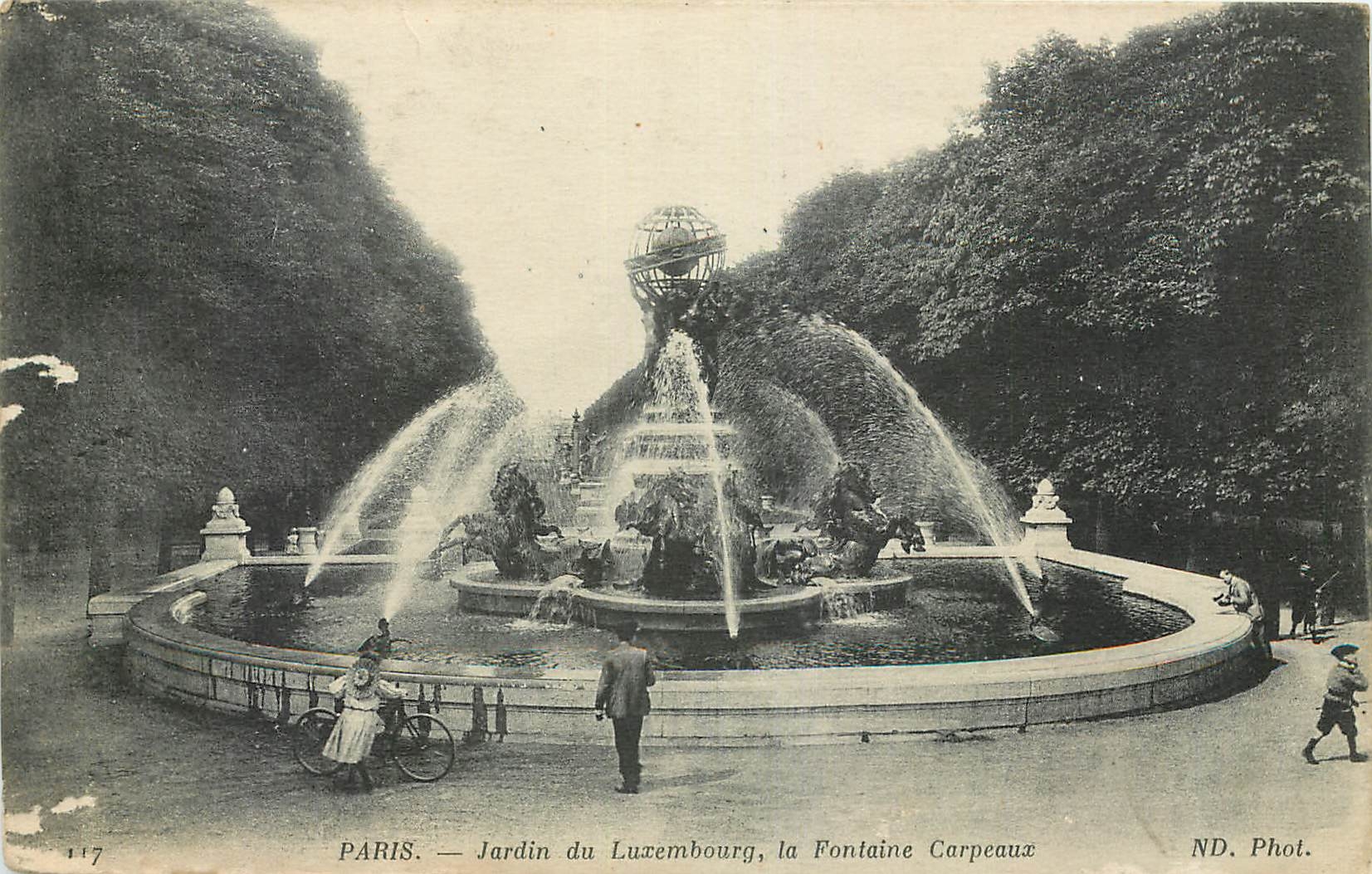 CPA Paris Jardin du Luxembourg la Fontaine Carpeaux 