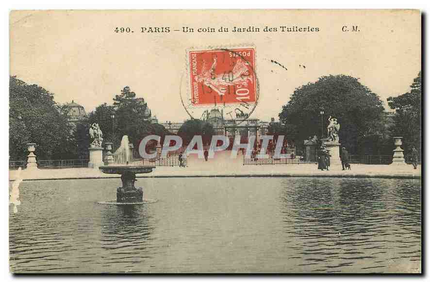 CPA Paris un coin du Jardin des Tuileries 