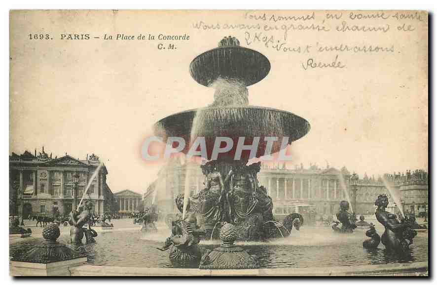 CPA Paris La Place de la Concorde 