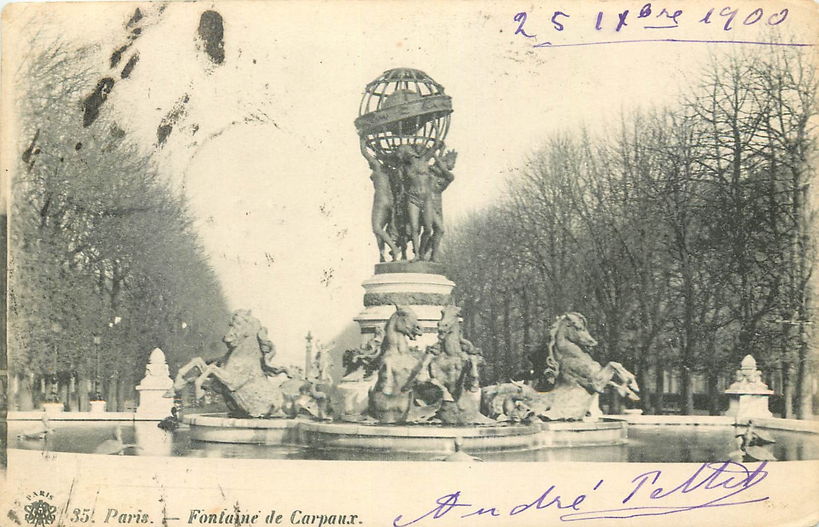 CPA Paris Fontaine de Carpaux 