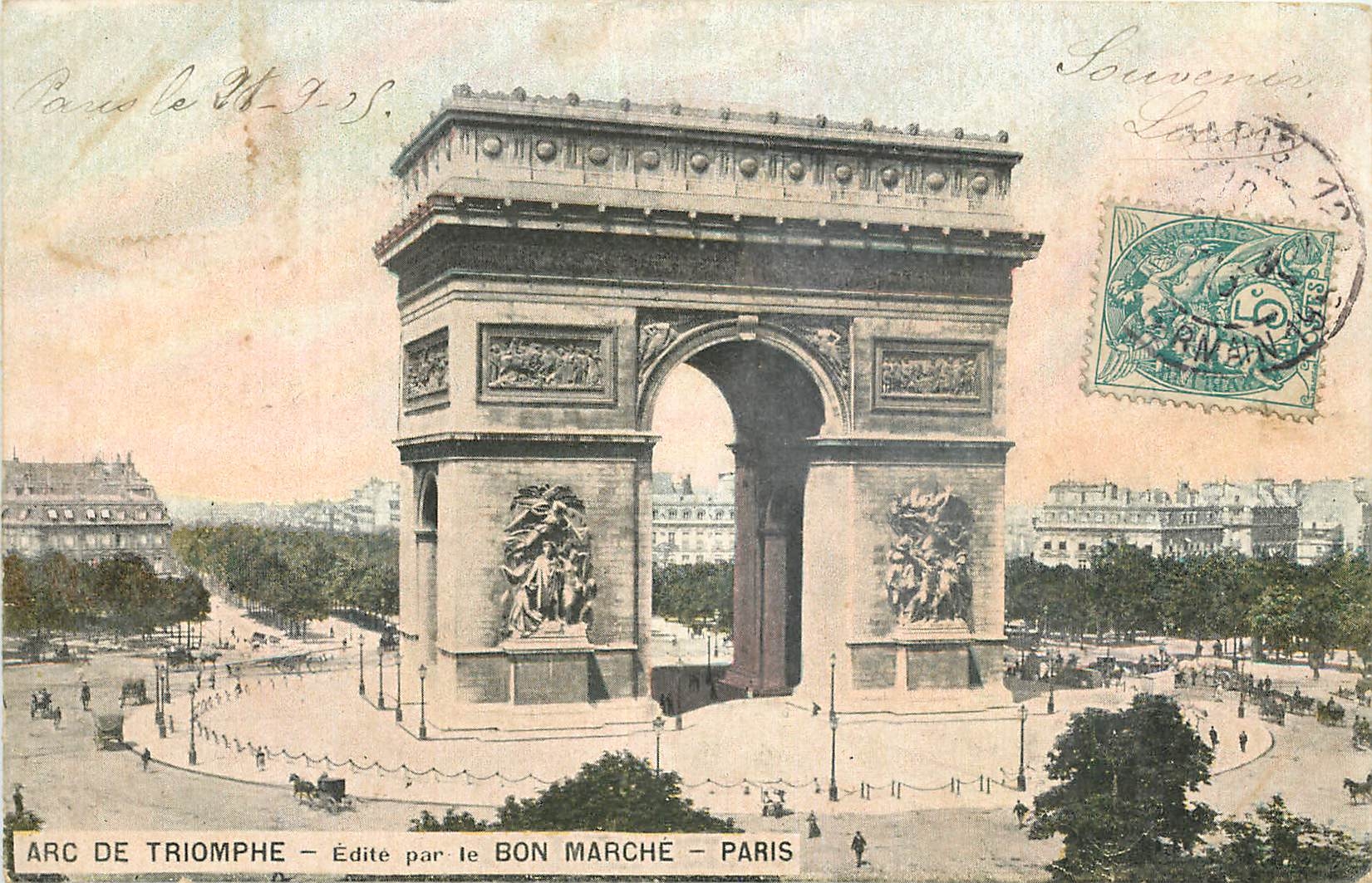 CPA Arc de Triomphe Edite par le Bon Marche Paris 