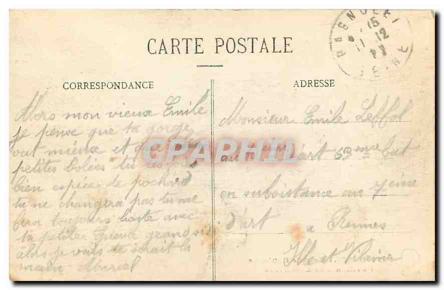CPA Paris Bois de Boulogne Pavillon d'Armenonville  — Verso
