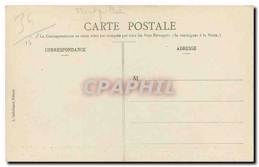 CPA En Peire d'Aragoun anet a Miraval rejougne sa fenna Maria de Mount Pelie  — Rückseite