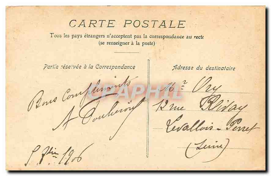 Palast von Fontainebleau — Der Ovalplatz — L. D., Fontainebleau — Rückseite