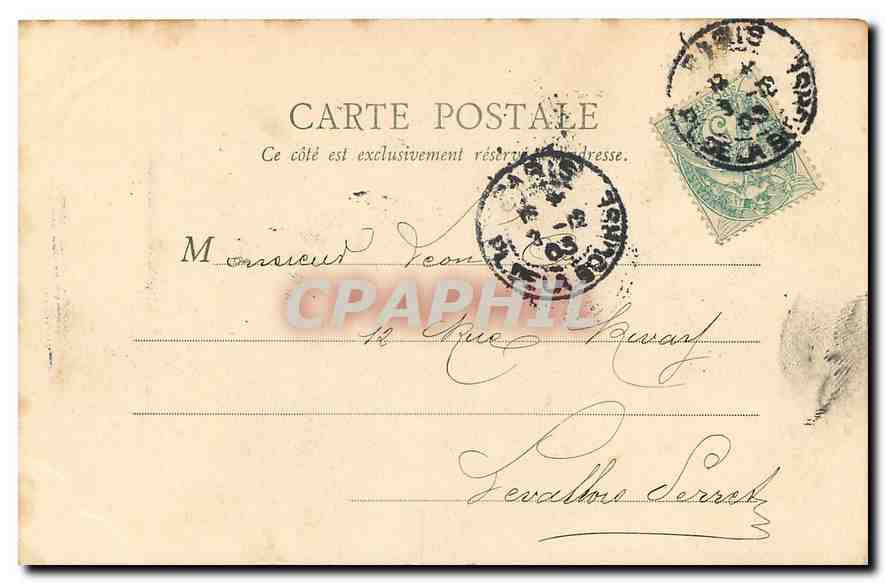 CPA Paris Eglise Notre Dame des Champs  — Verso