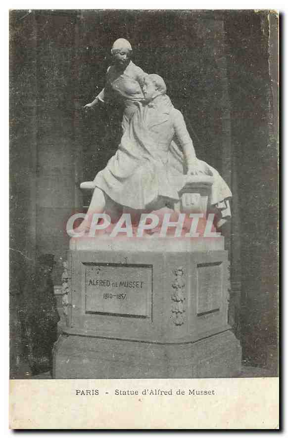 CPA Paris Statue d'Alfred de Musset 