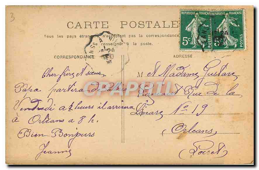 CPA Paris Statue d'Alfred de Musset  — Verso