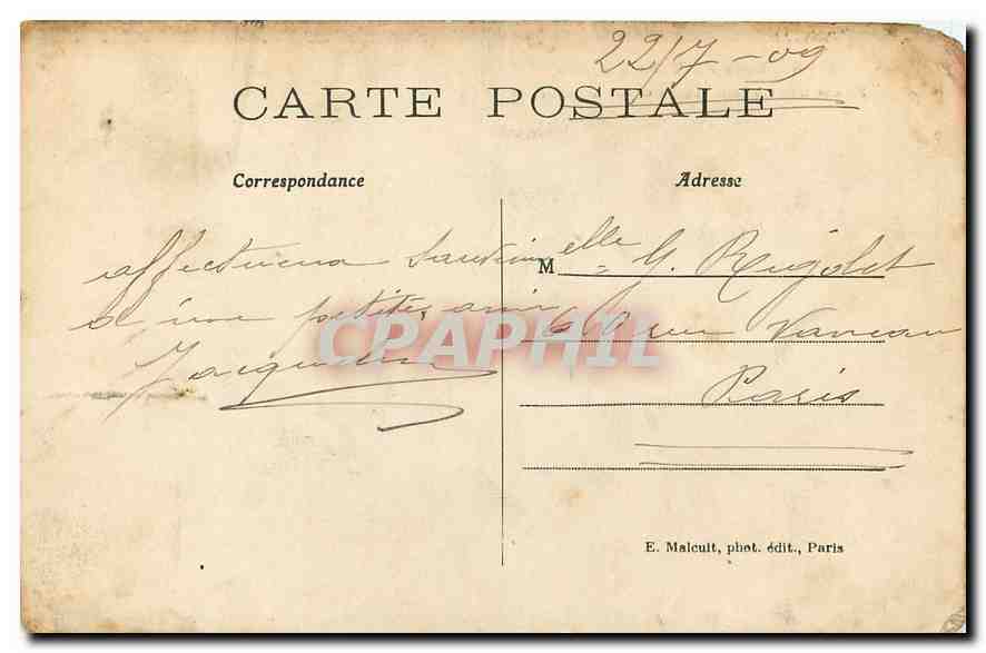 CPA Bois de Vincennes Restaurant de la Porte Jaune  — Rückseite