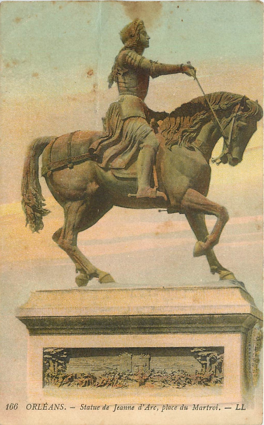 Orléans — Statue de Jeanne d'Arc, place du Martroi — LL, n° 166