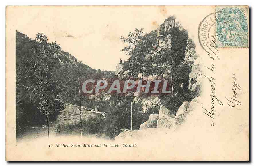 CPA Le Rocher Saint Marc sur la Cure Yonne 
