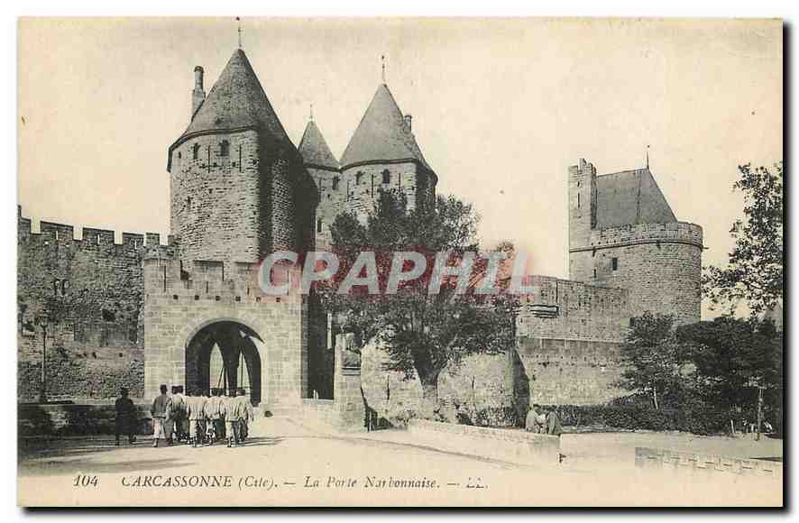 CPA Carcassonne Cite La Porte Narbonnaise 