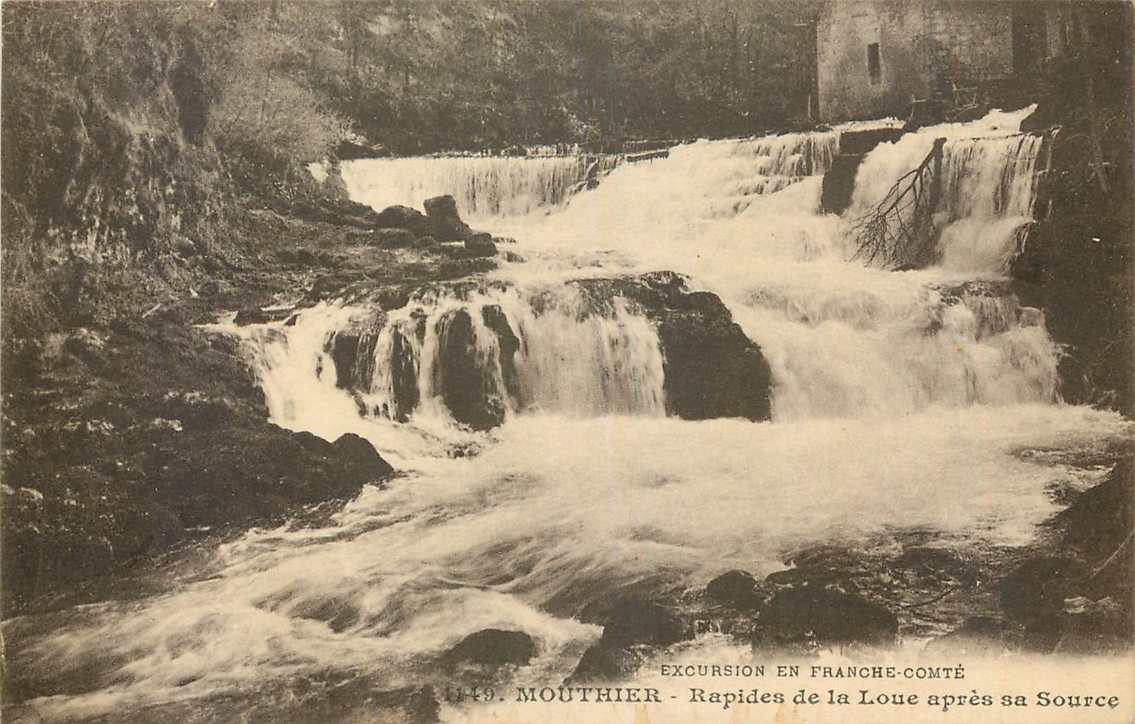 CPA Mouthier Rapides de la Loue apres sa Source 