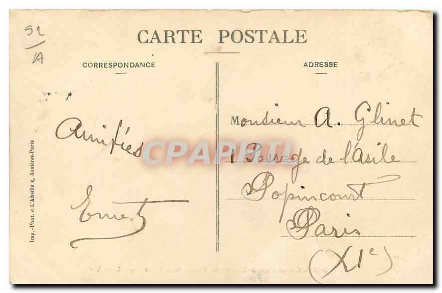 CPA Saint Germain en Laye Le Pavillon Henri IV ou naquit Louis XIV  — Verso