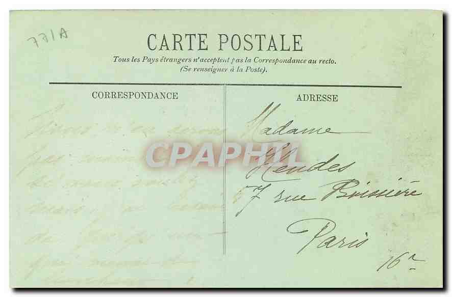 Fontainebleau — Le Château et la Cascade — LL. — Verso