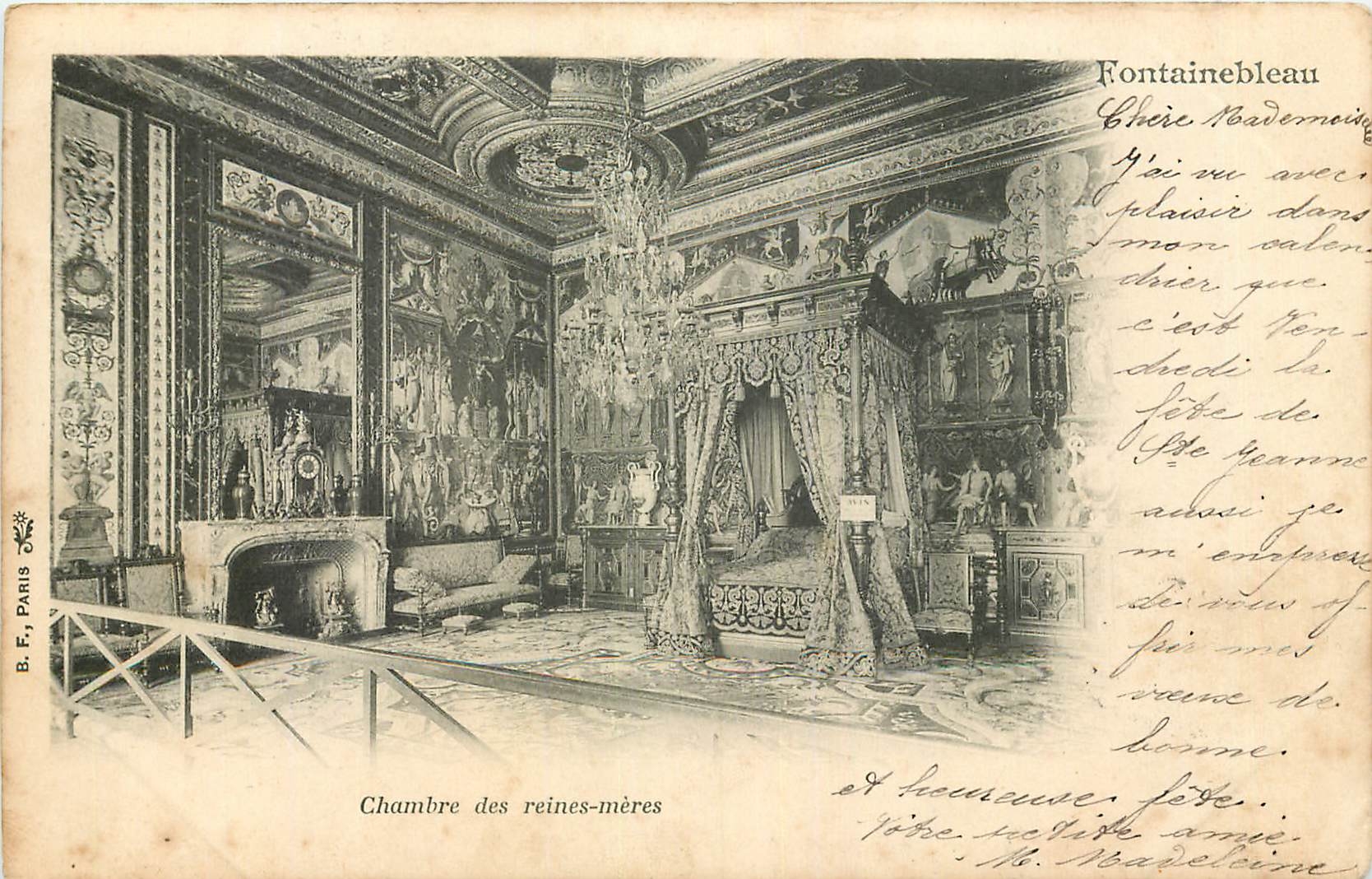 Camera delle regine madri — Fontainebleau — B.F., Parigi