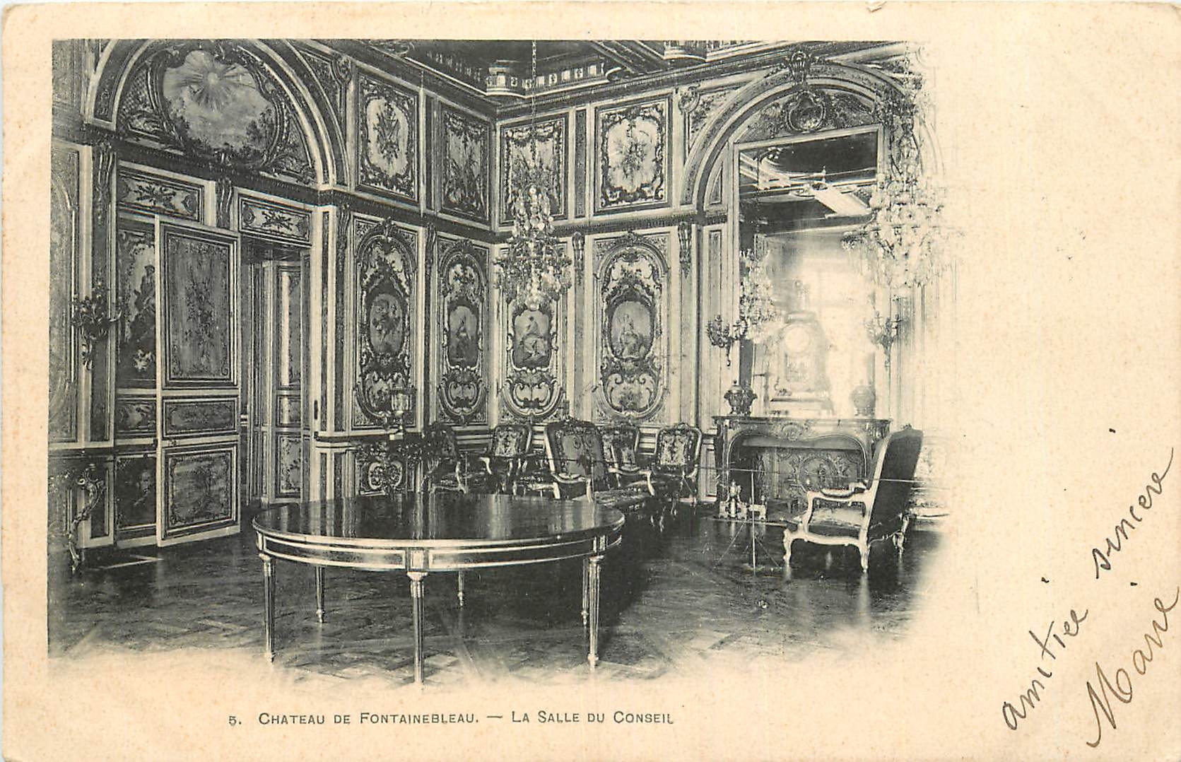 Château de Fontainebleau — La Salle du Conseil — Phototypie A. Roger Paris