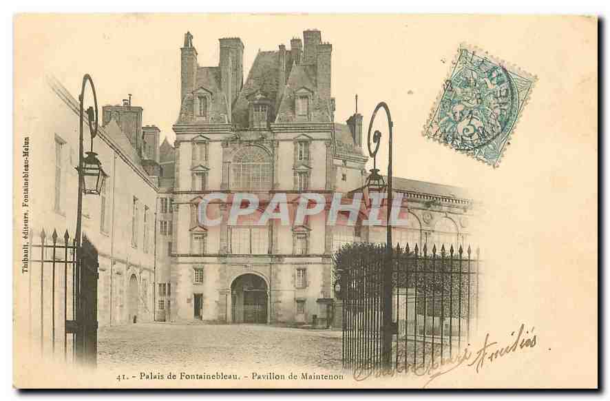 Paleis van Fontainebleau — Pavillon de Maintenon — Thibault, uitgevers, Fontainebleau-Meaux