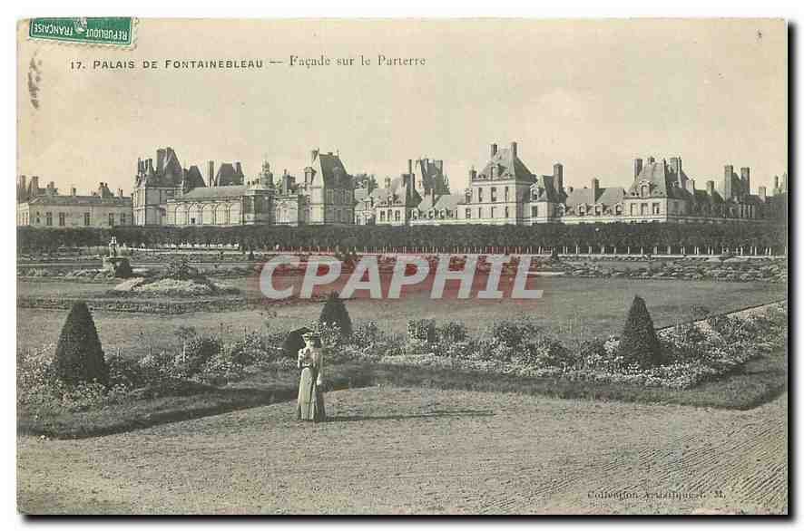 CPA Palais de Fontainebleau facade sur le Parterre 