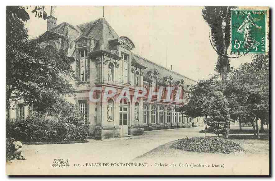 Palais de Fontainebleau — Galerie des Cerfs (Jardin de Diane) — Graphil, n°145