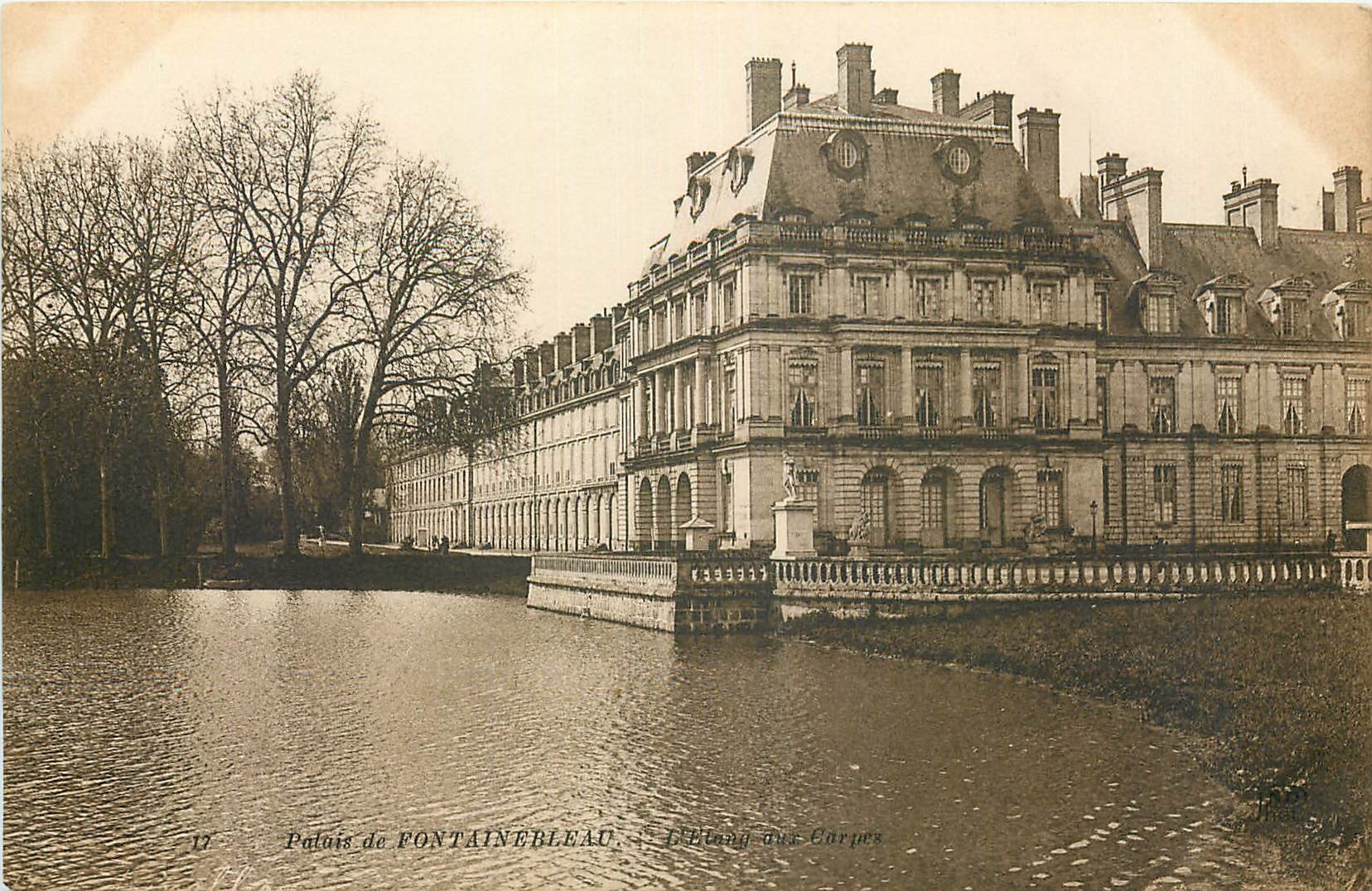 Schloss FONTAINEBLEAU — L'Étang des Corps — unbekannter Verlag, Seriennummer 17