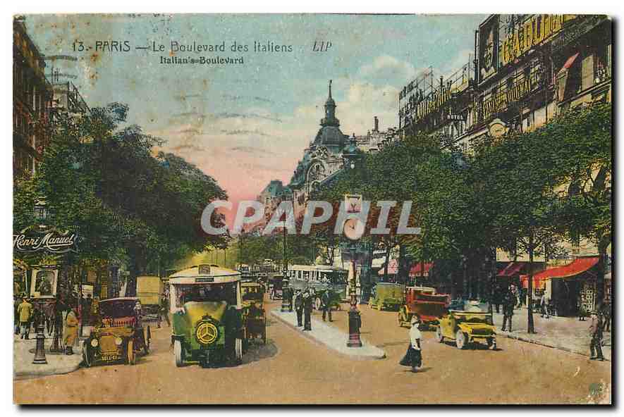 CPA Paris le Boulevard des italiens 