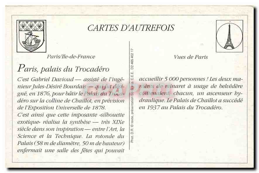 REPRO Paris le Trocadero  — Rückseite