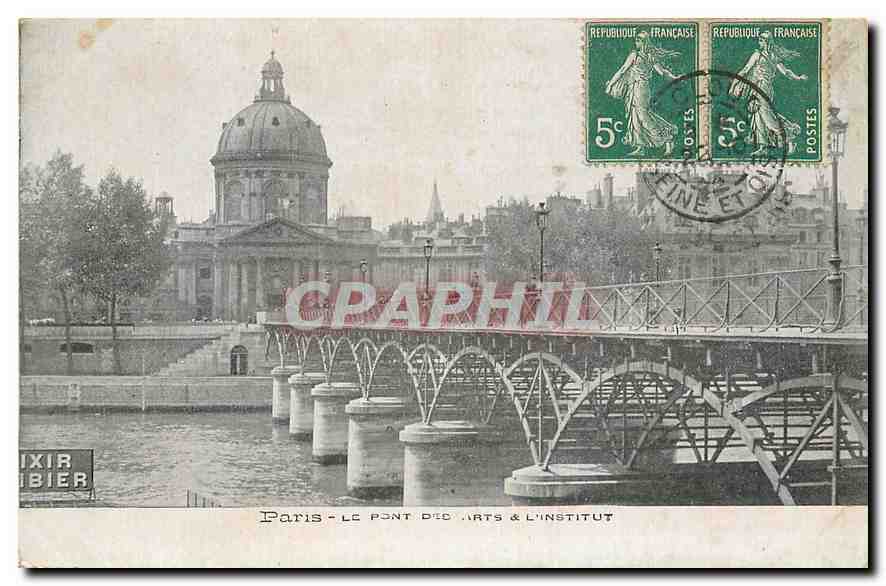 CPA Paris le Pont arts et l'institut 
