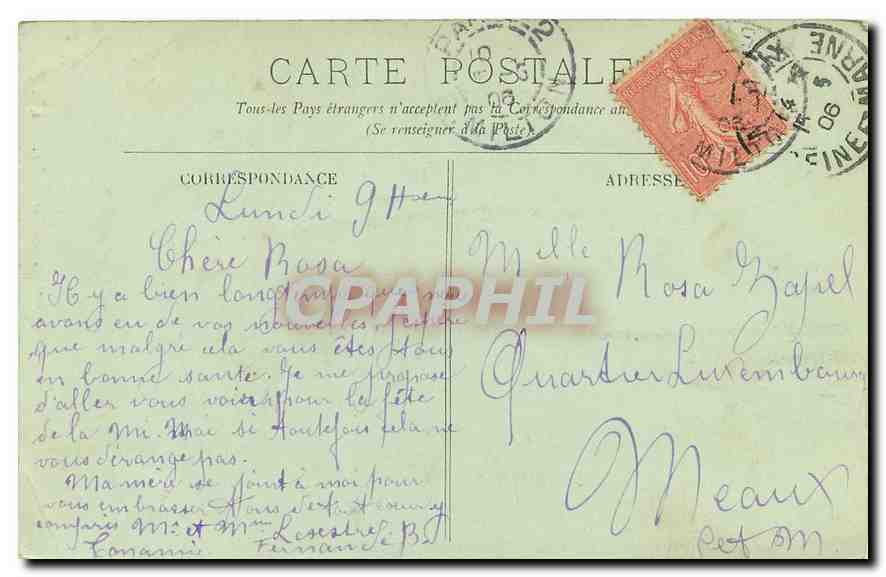 CPA Paris Montmartre l'escalier Muller  — Rückseite