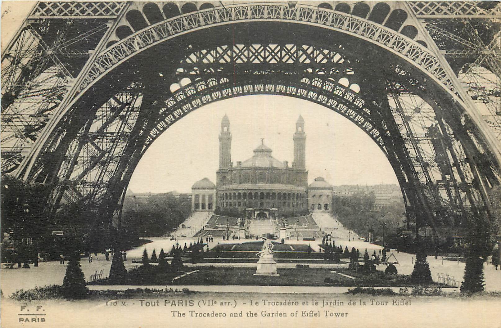 CPA Tout Paris VII arr le Trocadero et le Jardin de la Tour Eiffel 